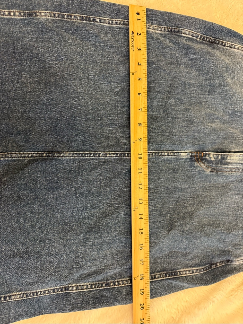 NWT J Crew Classic Blue Denim Pencil Skirt - Women's size 8 - Picture 7 of 9